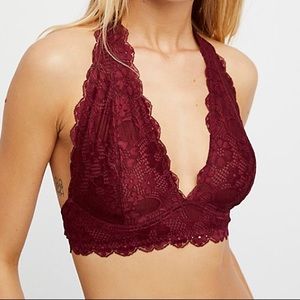 Free People Galloon Lace Halter Bra